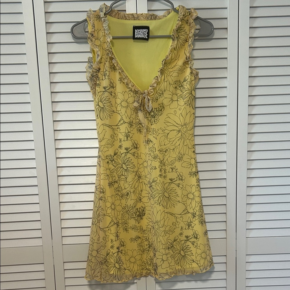 ASOS Yellow Floral Mini Dress